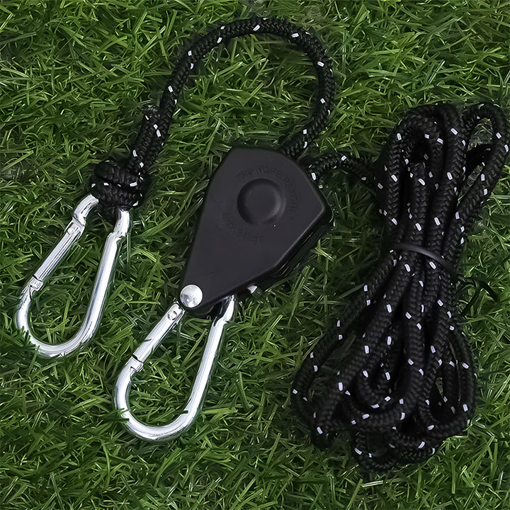 Tent Windproof Pulley Rope System, Outdoor Guy Line with Rope Included