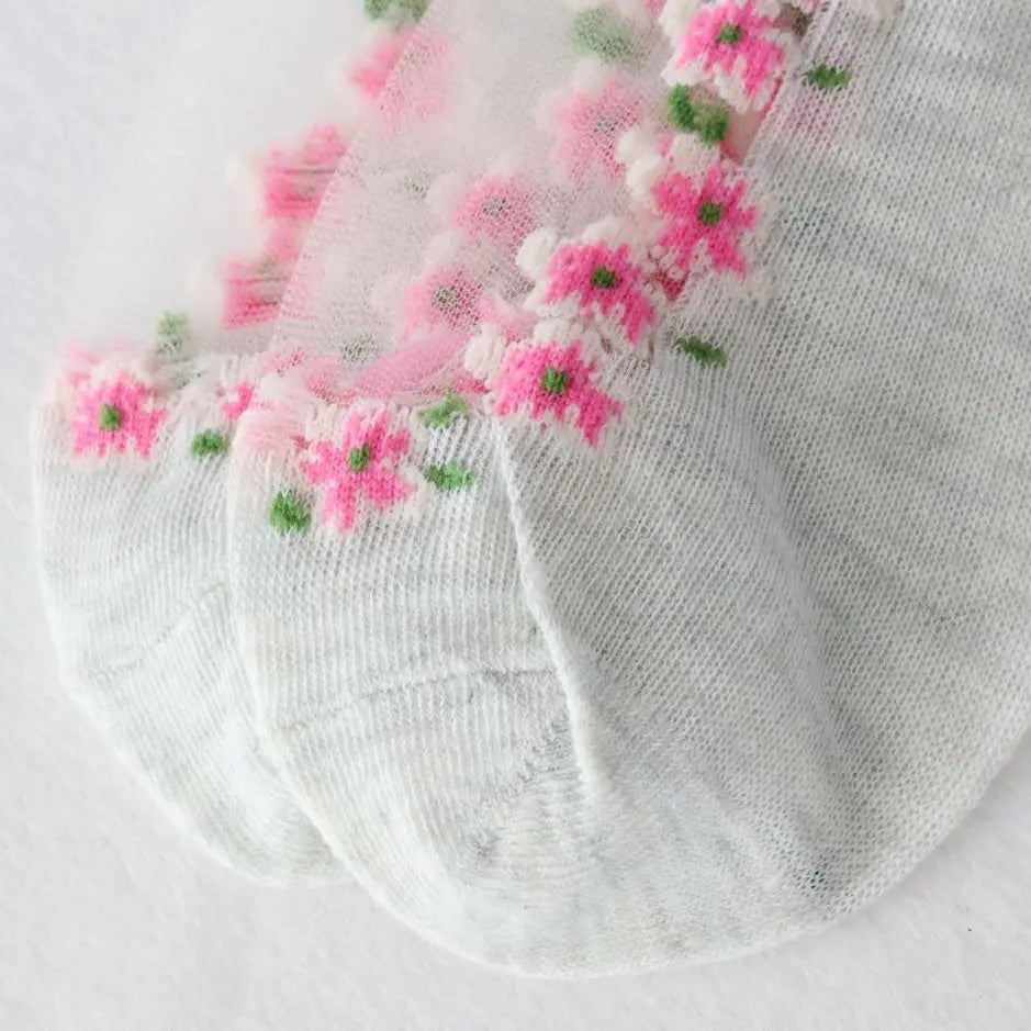 Floral Breathable Summer Socks for All-Day Comfort