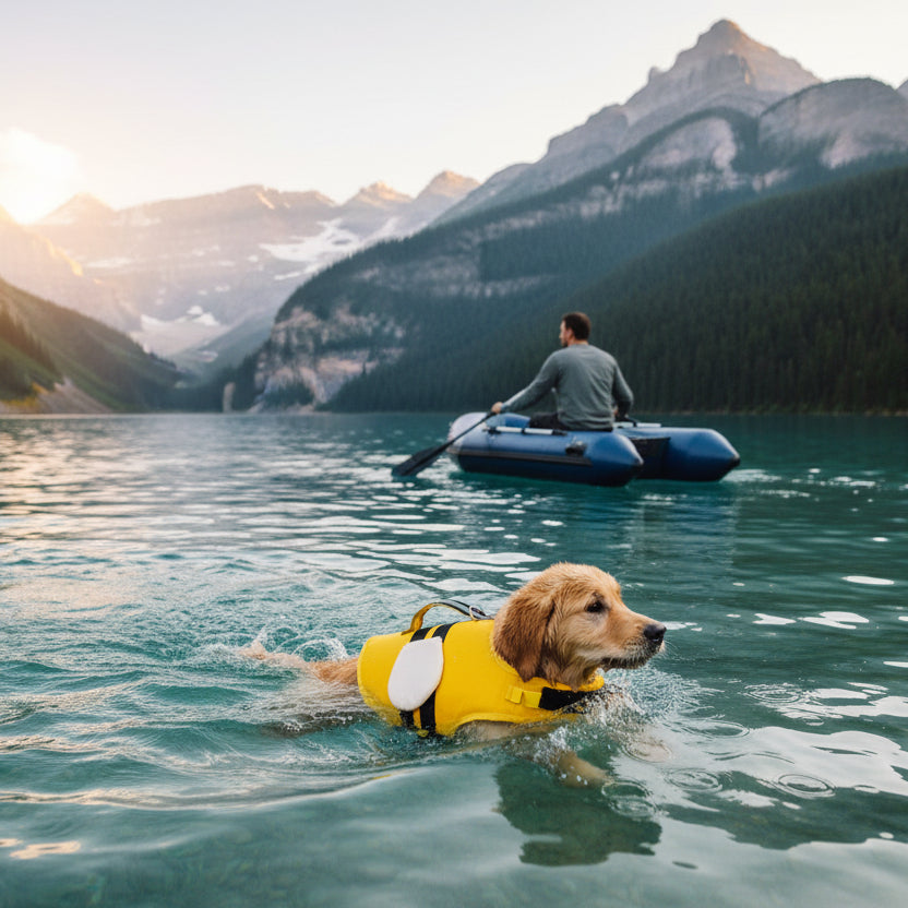 Bee Design Dog Swim Vest - Oxford Life Jacket With Handle