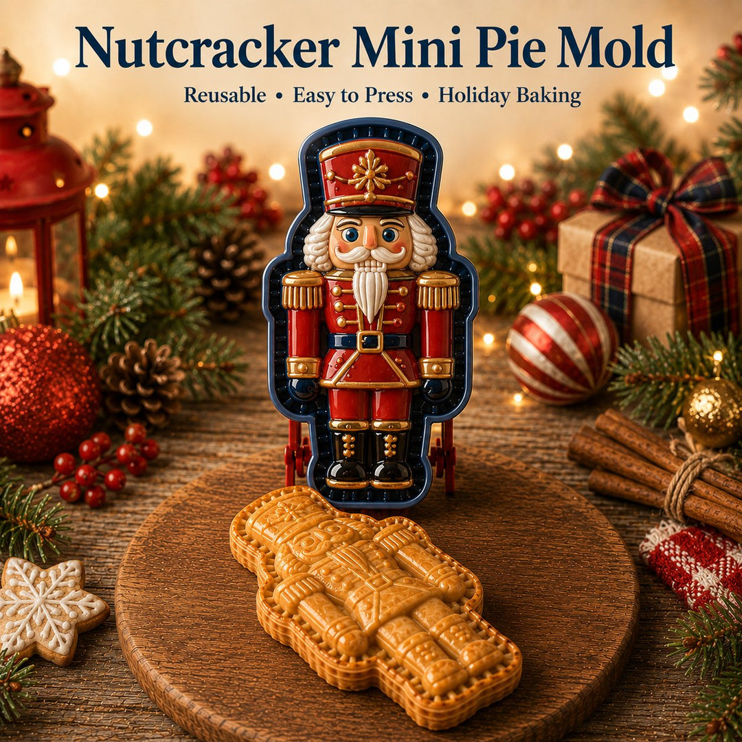 ⏳ Last Day 49% OFF – 🎄 9-Design Christmas Mini Pie Mold Collection | Reusable Embossed Molds for Shaping Detailed Santa, Snowman, Reindeer, Tree &amp; Holiday Pies 🥧✨