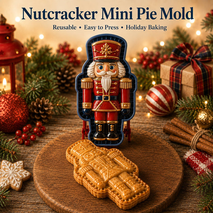 ⏳ Last Day 49% OFF – 🎄 9-Design Christmas Mini Pie Mold Collection | Reusable Embossed Molds for Shaping Detailed Santa, Snowman, Reindeer, Tree &amp; Holiday Pies 🥧✨