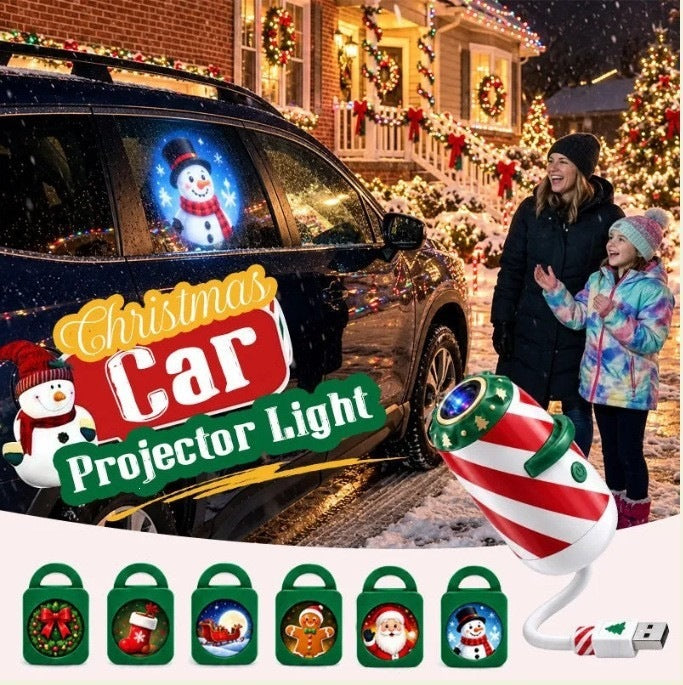 Christmas Car Window Projector Light – Festive Scenes on Glass