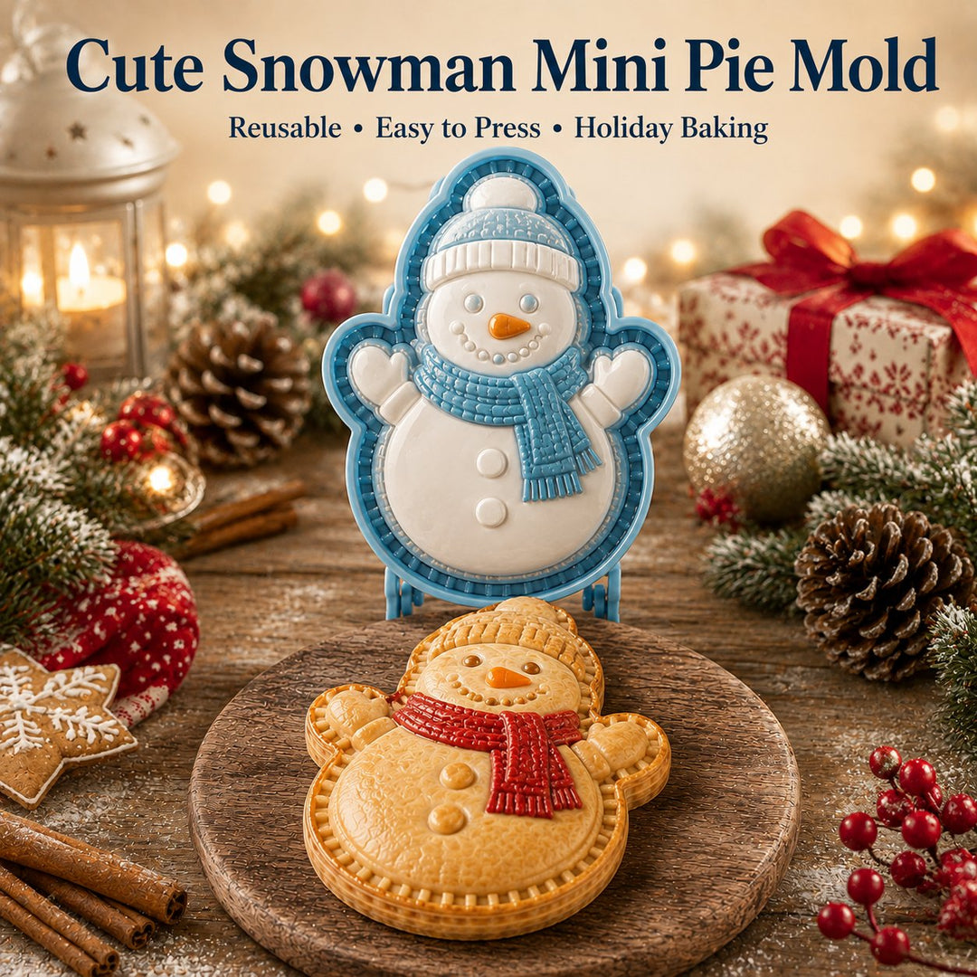 ⏳ Last Day 49% OFF – 🎄 9-Design Christmas Mini Pie Mold Collection | Reusable Embossed Molds for Shaping Detailed Santa, Snowman, Reindeer, Tree &amp; Holiday Pies 🥧✨