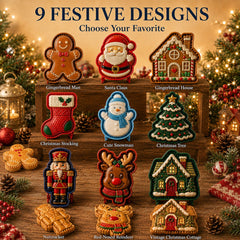 9-Design Christmas Mini Pie Mold Collection – Reusable Embossed Molds