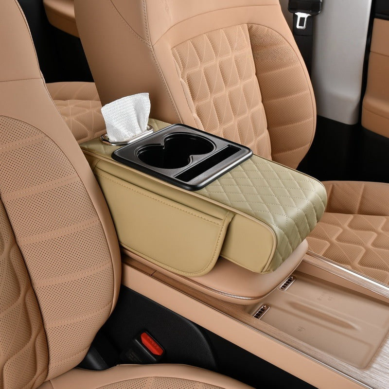 5-in-1 Car Console Organizer &amp; Armrest Pad – Anti-Fatigue Storage for Essentials