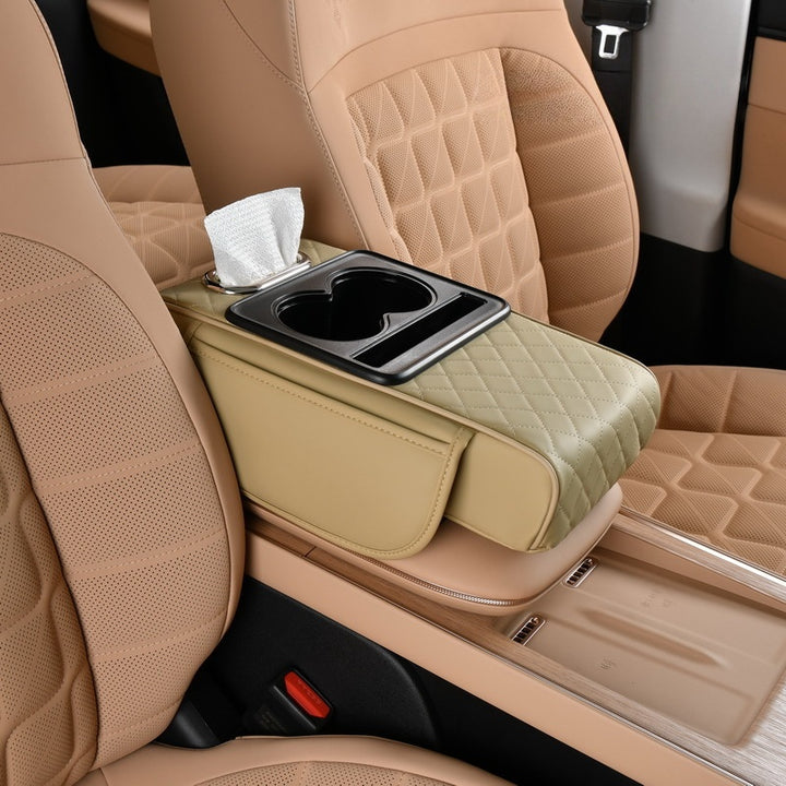 5-in-1 Car Console Organizer &amp; Armrest Pad – Anti-Fatigue Storage for Essentials