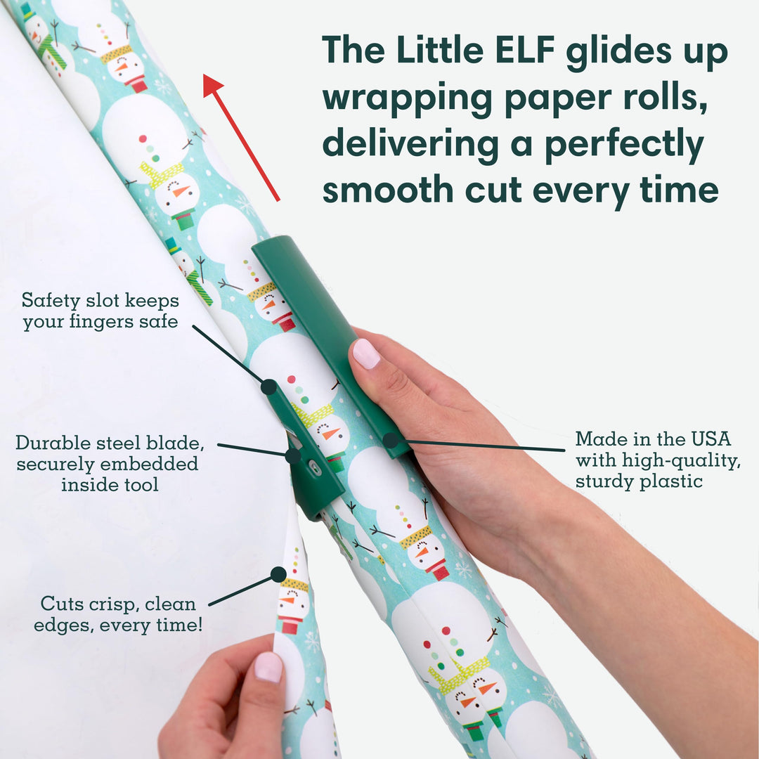 2 Pieces-Slide-On Wrapping Paper Cutter – No Scissors, Straight Cuts