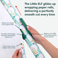 2 Pieces-Slide-On Wrapping Paper Cutter – No Scissors, Straight Cuts