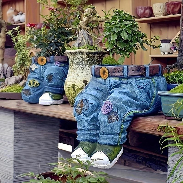 Creative 3D Jeans Shaped Flower Pot