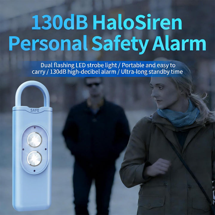Personal Safety Alarm Keychain - 130dB Siren with LED Strobe