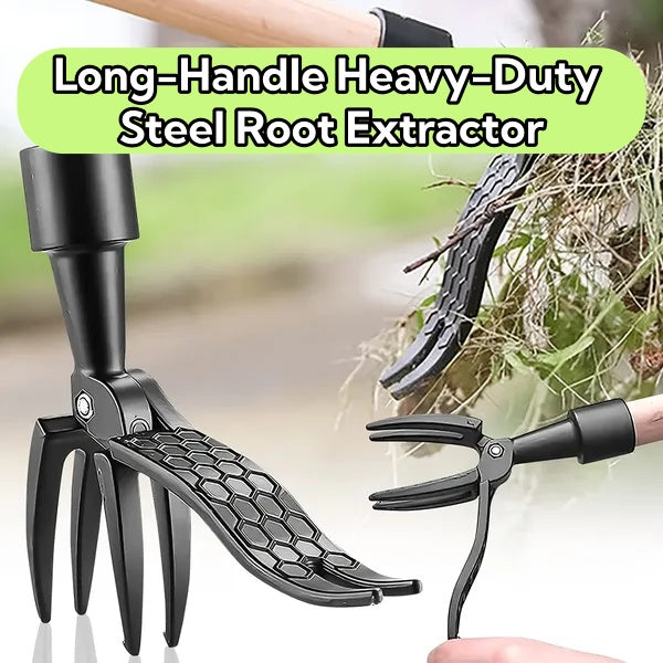 Velloraco™ Long-Handle Heavy-Duty Steel Root Extractor