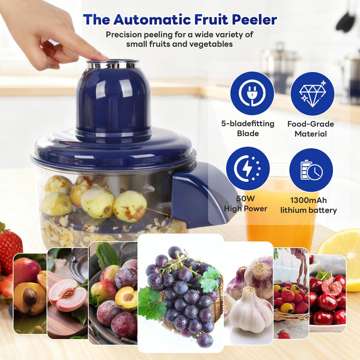 Effortless Petit Peeler – One-Touch Electric Peeler for Small Fruits