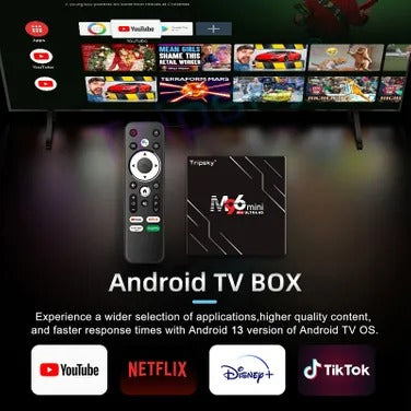M96 Mini 8K Android 13 TV Box – RK3528, 2.4G+5G WiFi, Voice Remote