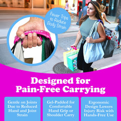 （2-Pack）Bag Carrier Handle - Padded Grip for Groceries &amp; Buckets