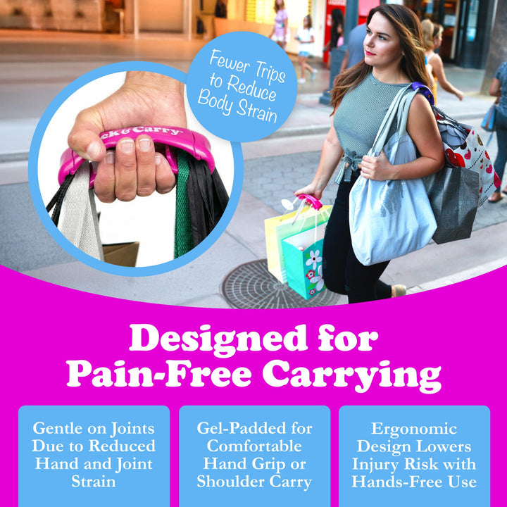 （2-Pack）Bag Carrier Handle - Padded Grip for Groceries &amp; Buckets