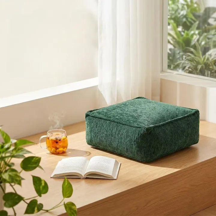 Corduroy Storage Ottoman Cover – Fill, Zip, and Sit
