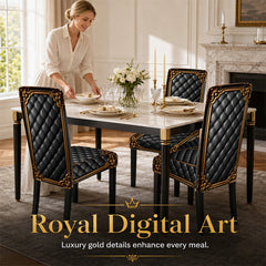 Stretch Damask Dining Chair Covers, Washable Slipcovers 2/4/6 Pack