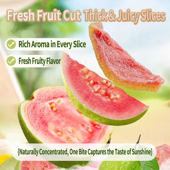Say goodbye to high-calorie guilt! Satisfy your cravings with ourfiber-rich Red Guava slices