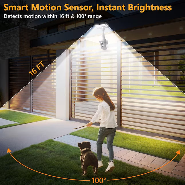 Solar Motion Sensor Lights - Easy Clip-On Outdoor Security Lighting