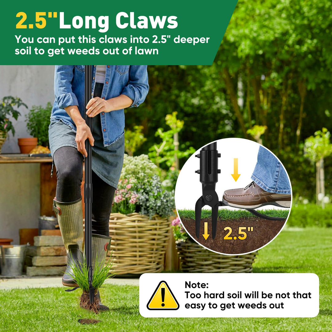 Velloraco™ Long-Handle Heavy-Duty Steel Root Extractor
