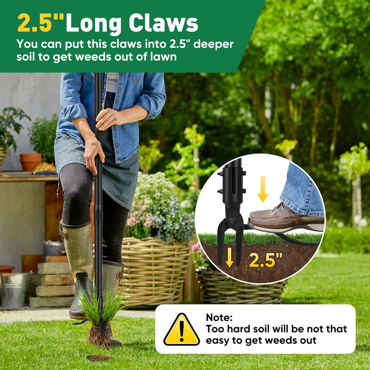 Velloraco™ Long-Handle Heavy-Duty Steel Root Extractor