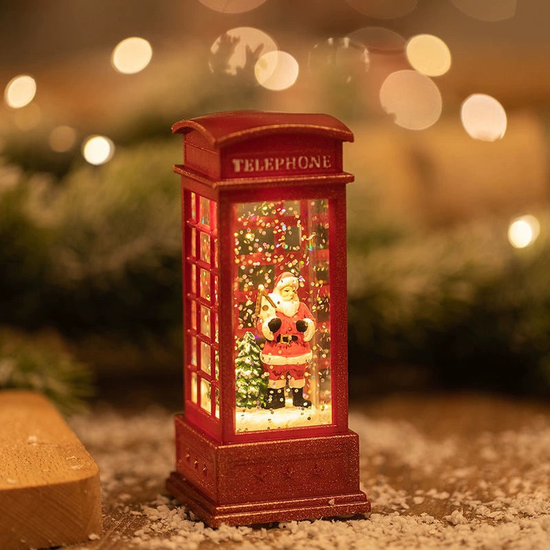 Christmas Light-Up Musical Lantern with Swirling Glitter