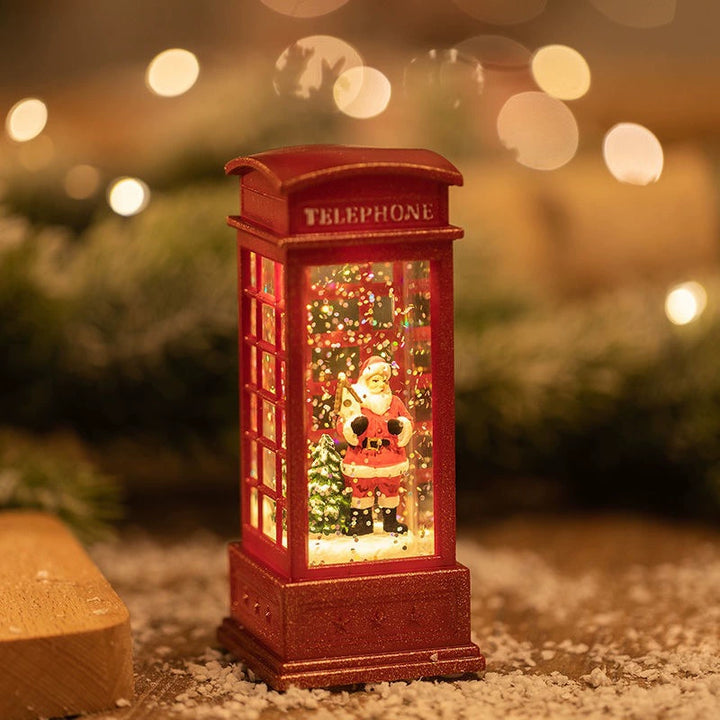 Christmas Light-Up Musical Lantern with Swirling Glitter