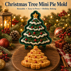 9-Design Christmas Mini Pie Mold Collection – Reusable Embossed Molds