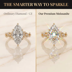 The Twisted Band Marquise Premium Moissanite Ring | 90% OFF Limited Time, Last Day!🔥