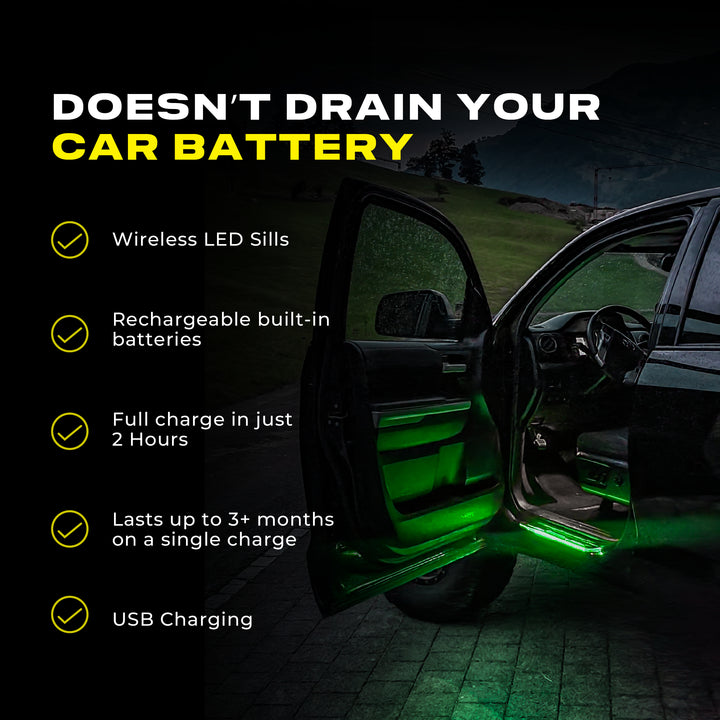 Dynamic Wireless Car Welcome Pedal Lights (Magnetic Smart Sensor)