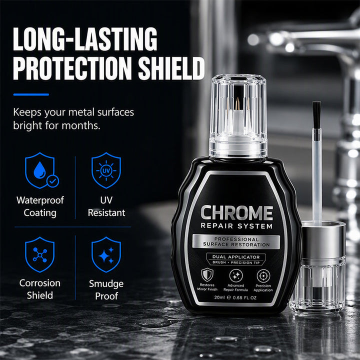 Chrome Restoration Pen – Dual-Tip Scratch &amp; Tarnish Repair for Cars