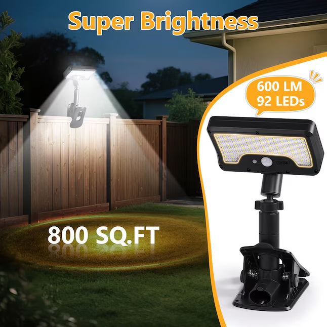 Solar Motion Sensor Lights - Easy Clip-On Outdoor Security Lighting