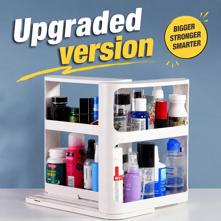 2-Tier Pull-Out Cabinet Organizer – Easy-Access Sliding Spice &amp; Medicine Rack