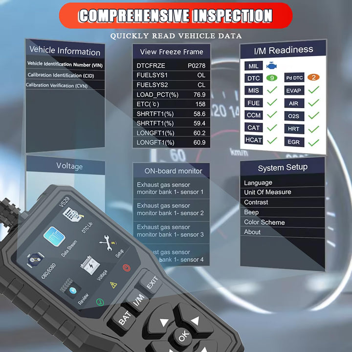 Velloraco™ Professional Plug-and-Play Engine Fault Code Scanner