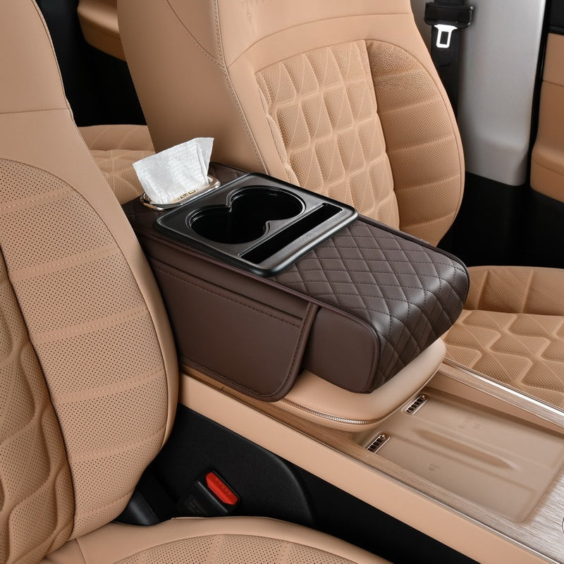 5-in-1 Car Console Organizer &amp; Armrest Pad – Anti-Fatigue Storage for Essentials