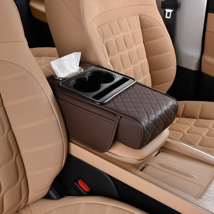 5-in-1 Car Console Organizer &amp; Armrest Pad – Anti-Fatigue Storage for Essentials