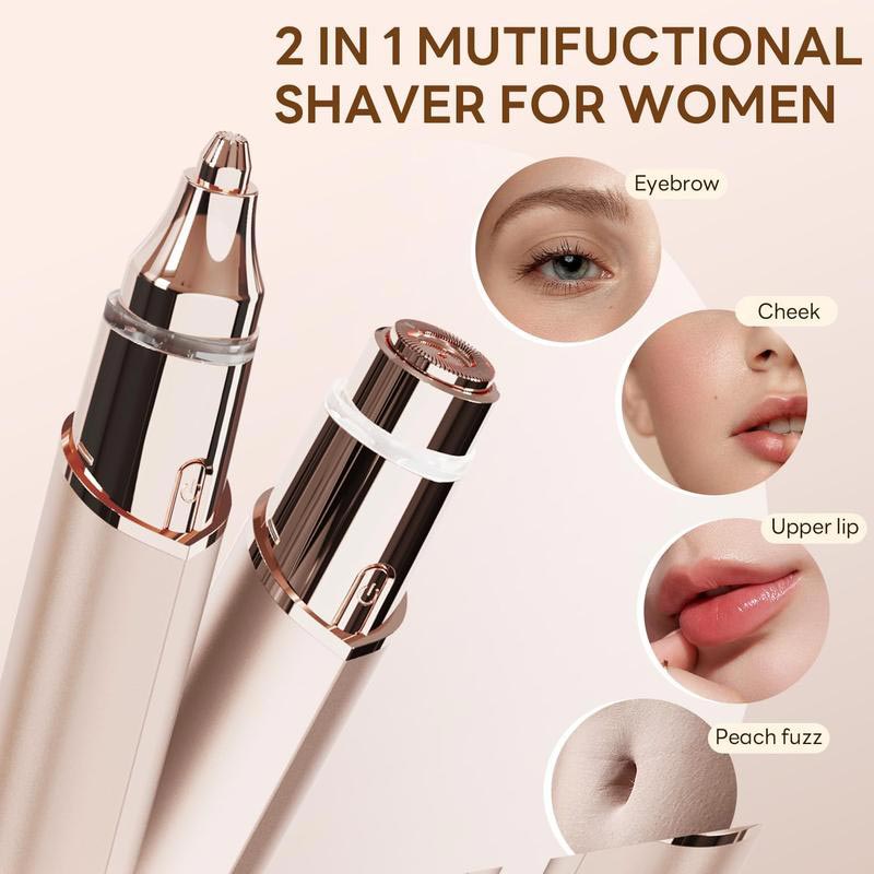 2-in-1 Lipstick-Sized Facial Hair Remover – Painless &amp; Portable