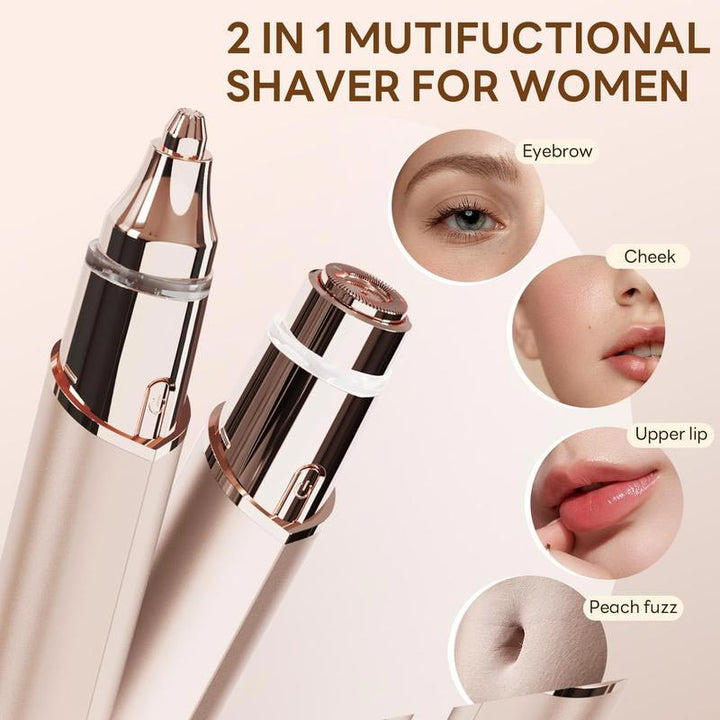 2-in-1 Lipstick-Sized Facial Hair Remover – Painless &amp; Portable