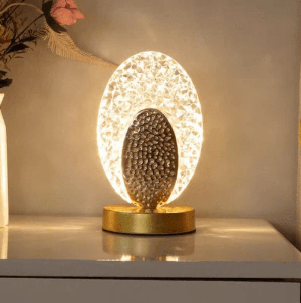 Elegant table lamp in peacock design - Velloraco