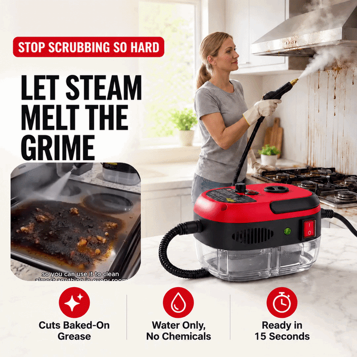 2500W Steam Cleaner: Zero Chemicals, Every Surface
