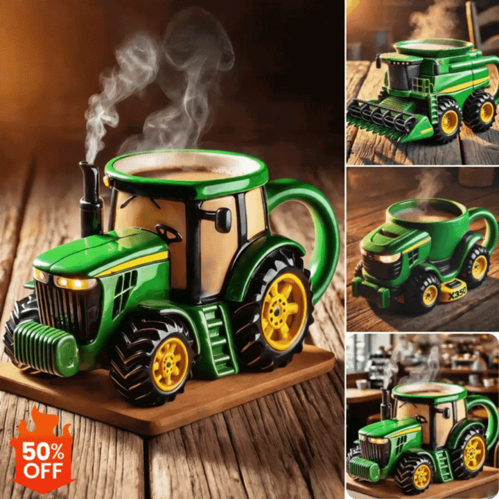 Vintage Tractor-Shaped Coffee Mug – 11 oz Retro Farm Cup