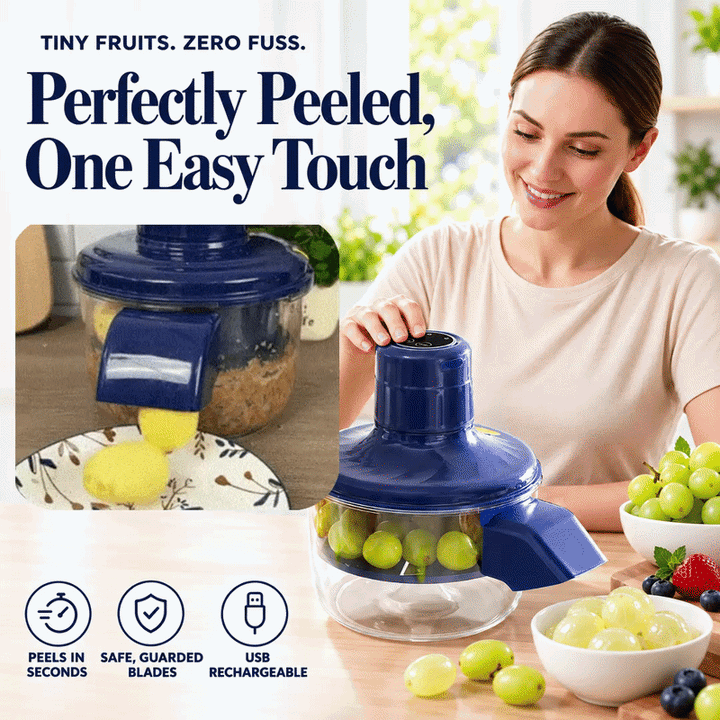Effortless Petit Peeler – One-Touch Electric Peeler for Small Fruits