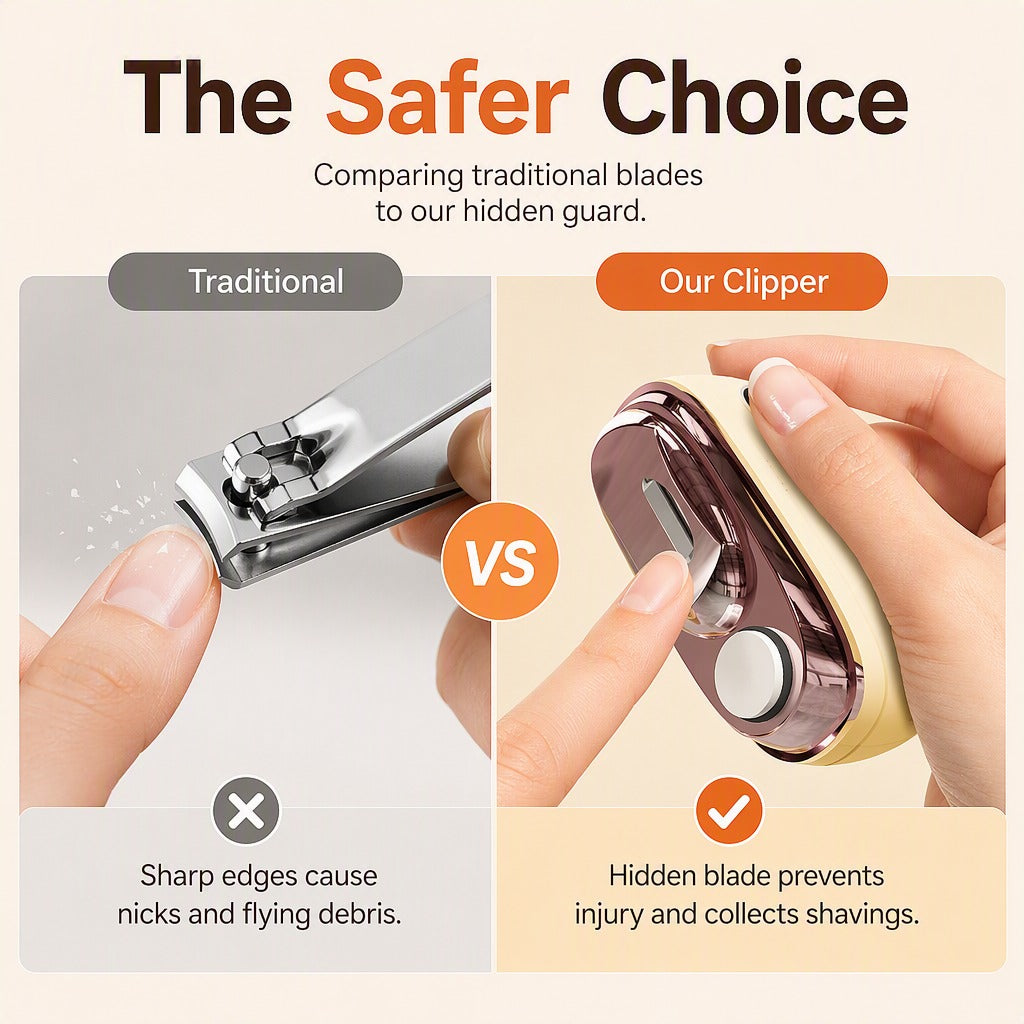 Electric Nail Clipper - 2-in-1 Trimmer &amp; Nail Grinder, Safe for Seniors