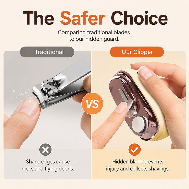 Electric Nail Clipper - 2-in-1 Trimmer &amp; Nail Grinder, Safe for Seniors