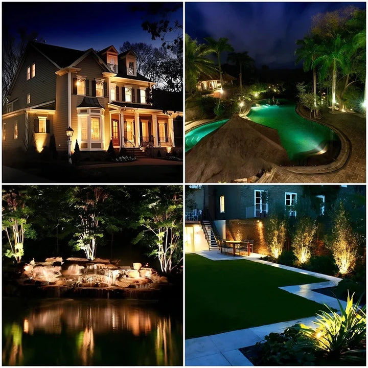 Solar Powered Outdoor Spotlights | Automatic Dusk to Dawn Yard Lights
