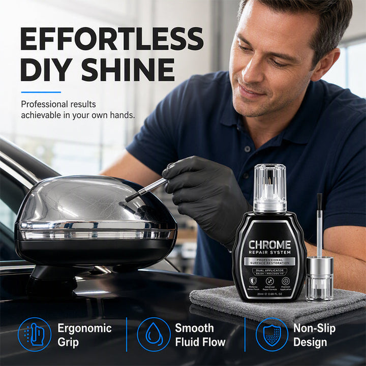 Chrome Restoration Pen – Dual-Tip Scratch &amp; Tarnish Repair for Cars