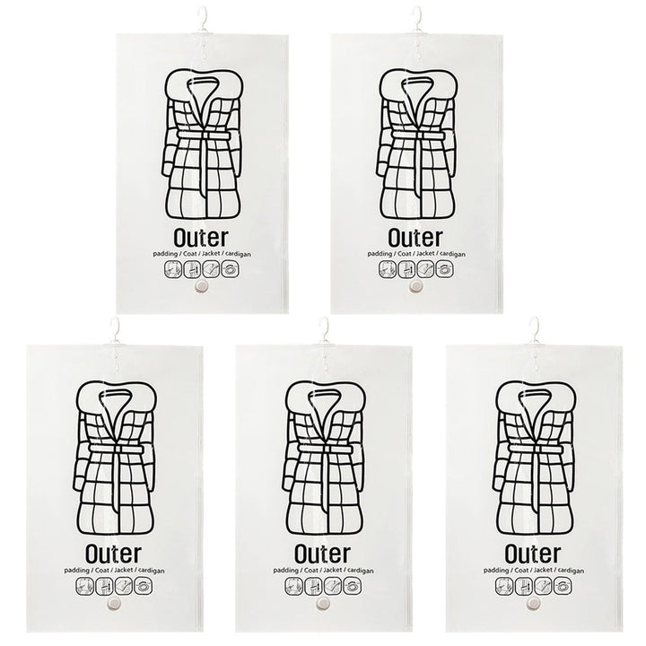 Hanging Vacuum Storage Bags: Heavy - Duty Space - Saver System for Coats &amp; Jackets - Velloraco