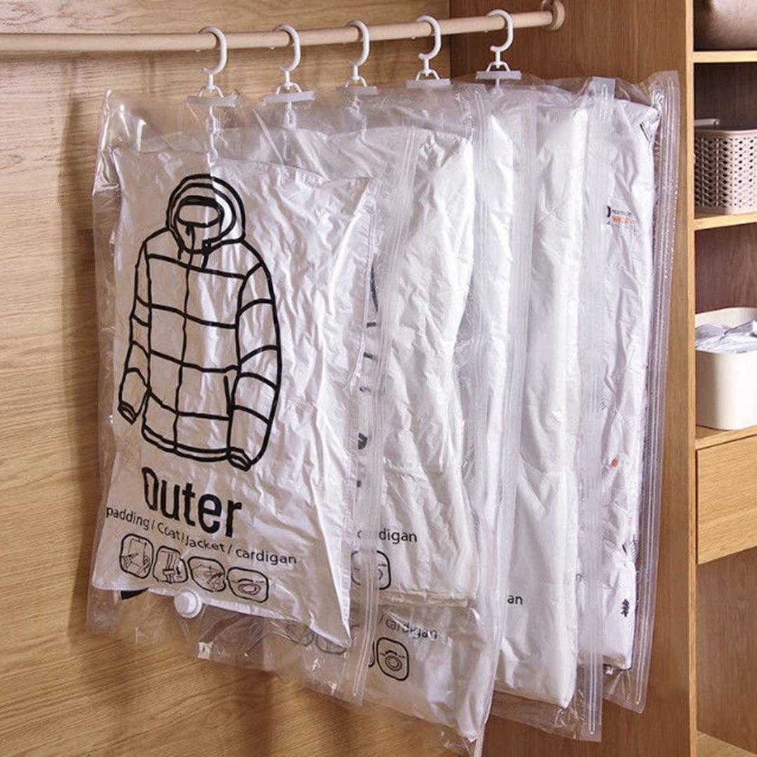 Hanging Vacuum Storage Bags: Heavy - Duty Space - Saver System for Coats & Jackets - Velloraco