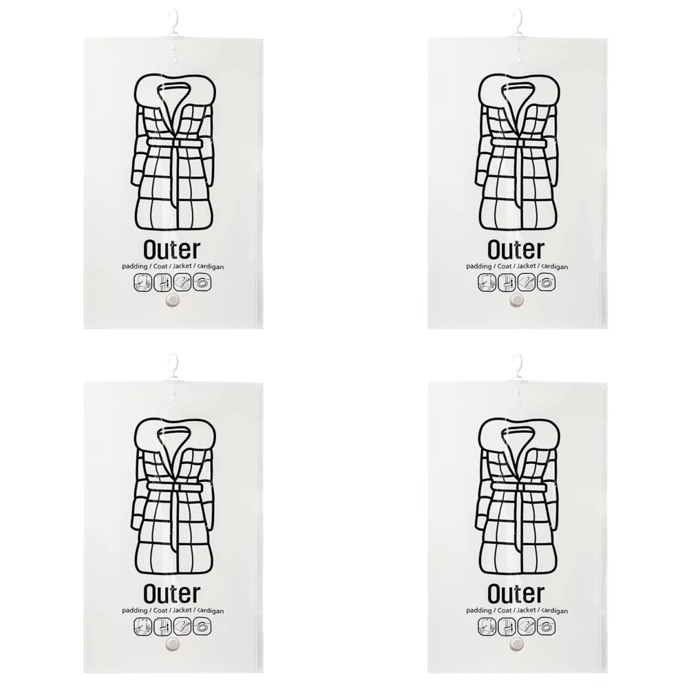 Hanging Vacuum Storage Bags: Heavy - Duty Space - Saver System for Coats &amp; Jackets - Velloraco