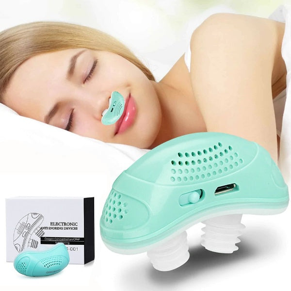 SleepAir Micro CPAP Sleep Apnea Device – Compact for Travel & Anti-Snoring - CPAP Alternative - Light Green